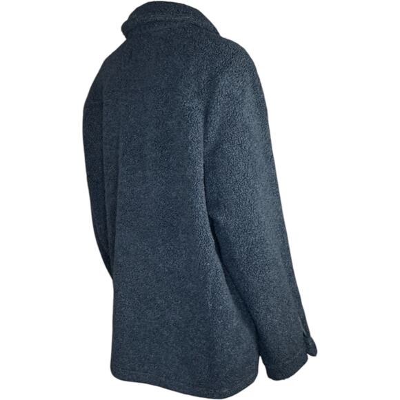 Susan Graver‎ Weekend Polar Fleece Button Front Jacket Black X-Large NWOT - Picture 4 of 13